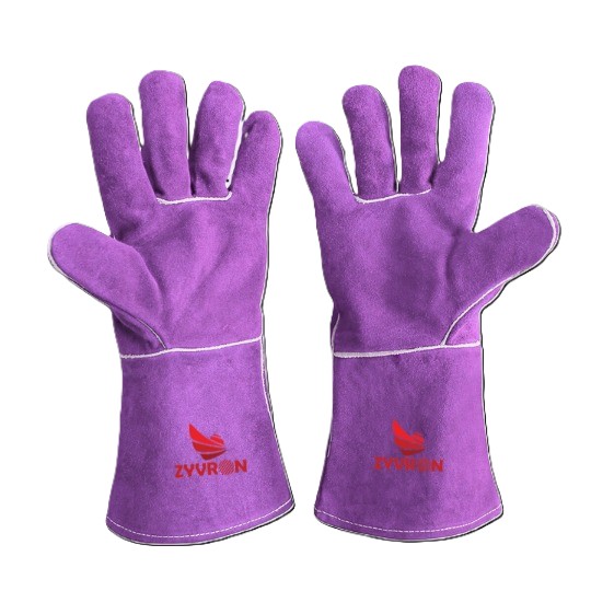 Heat-Resistant Fireproof Gauntlets – Welding & High-Temperature Gloves, Stove & BBQ, Long Leather Thermal Protection