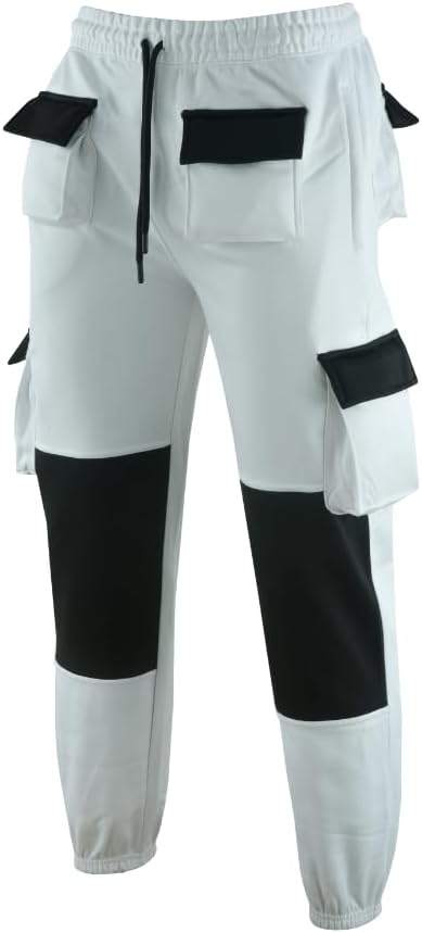 Zyvron Luxury Hi-Vis Fleece Cargo Work Trousers Joggers