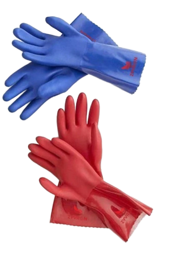 ZYVRON Multi-color Rubber Cleaning Gloves