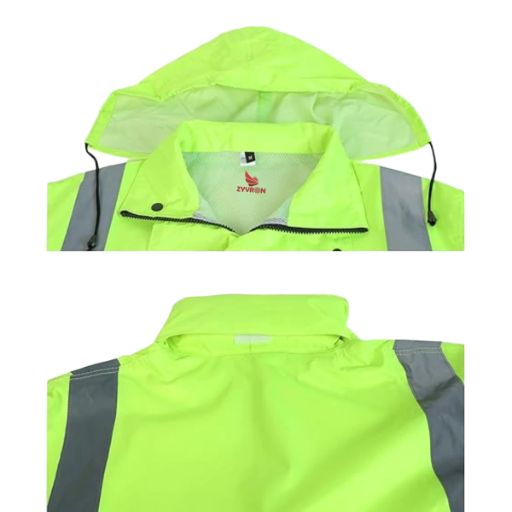 ZYVRON Premium Hi-Visibility Waterproof Rain Suit 