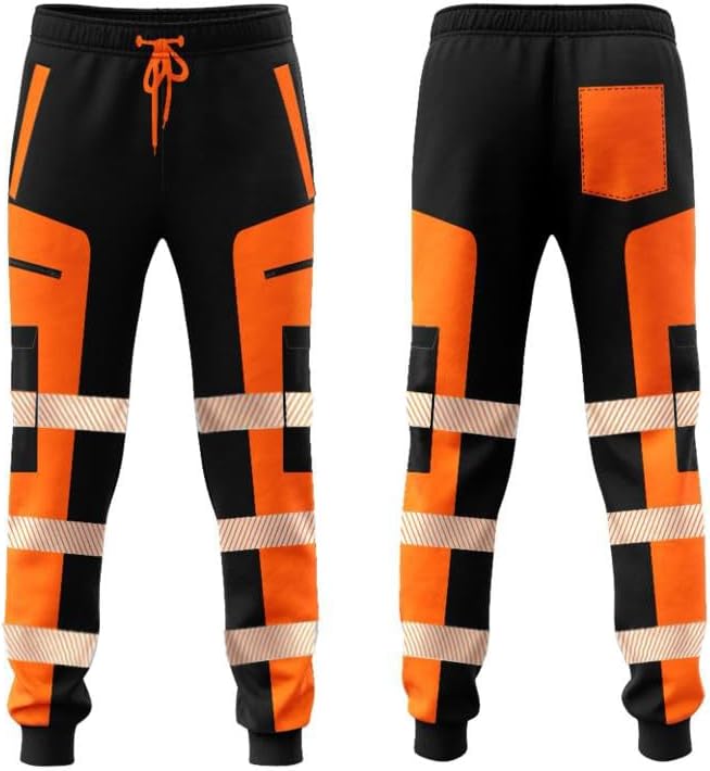 Zyvron Hi-Vis Safety Work Trousers / Reflective Jogger Pants