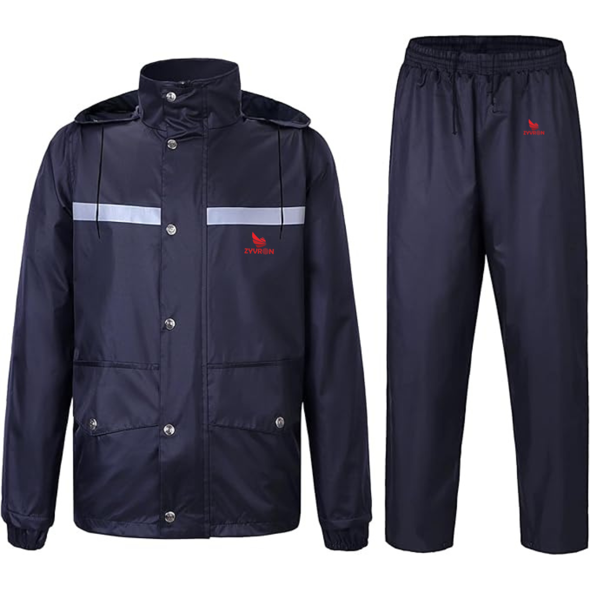 ZYVRON Premium Reflective Waterproof Rain Suit 
