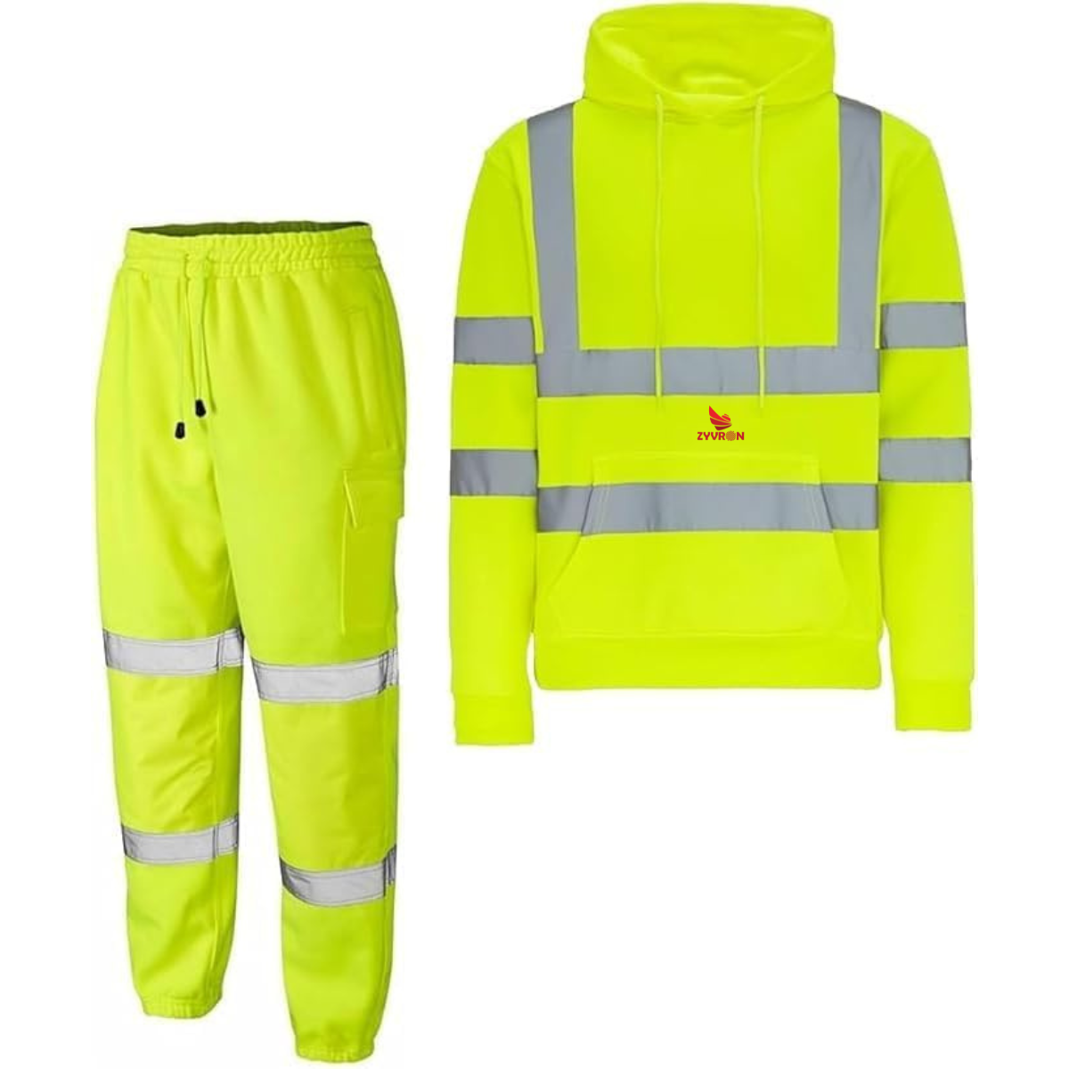 Zyvron Hi-Vis Combat Jogging Bottoms – Premium Workwear Tracksuit Edition