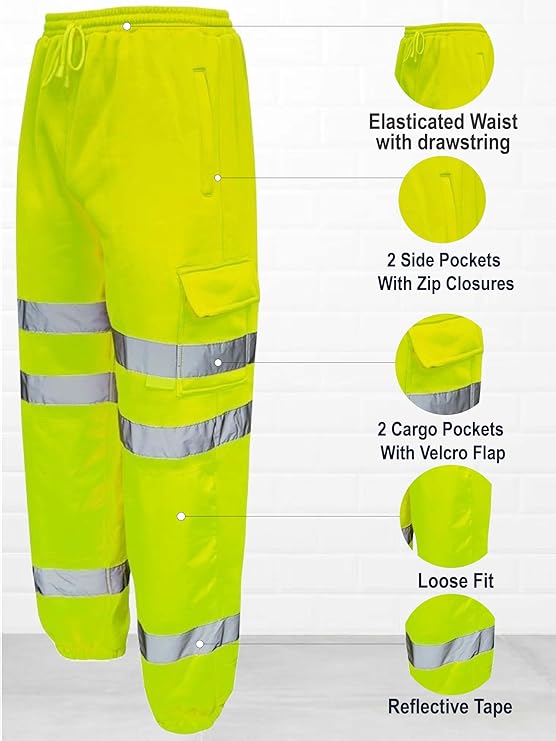 Zyvron Premium Hi-Vis Workwear Jogging Bottoms