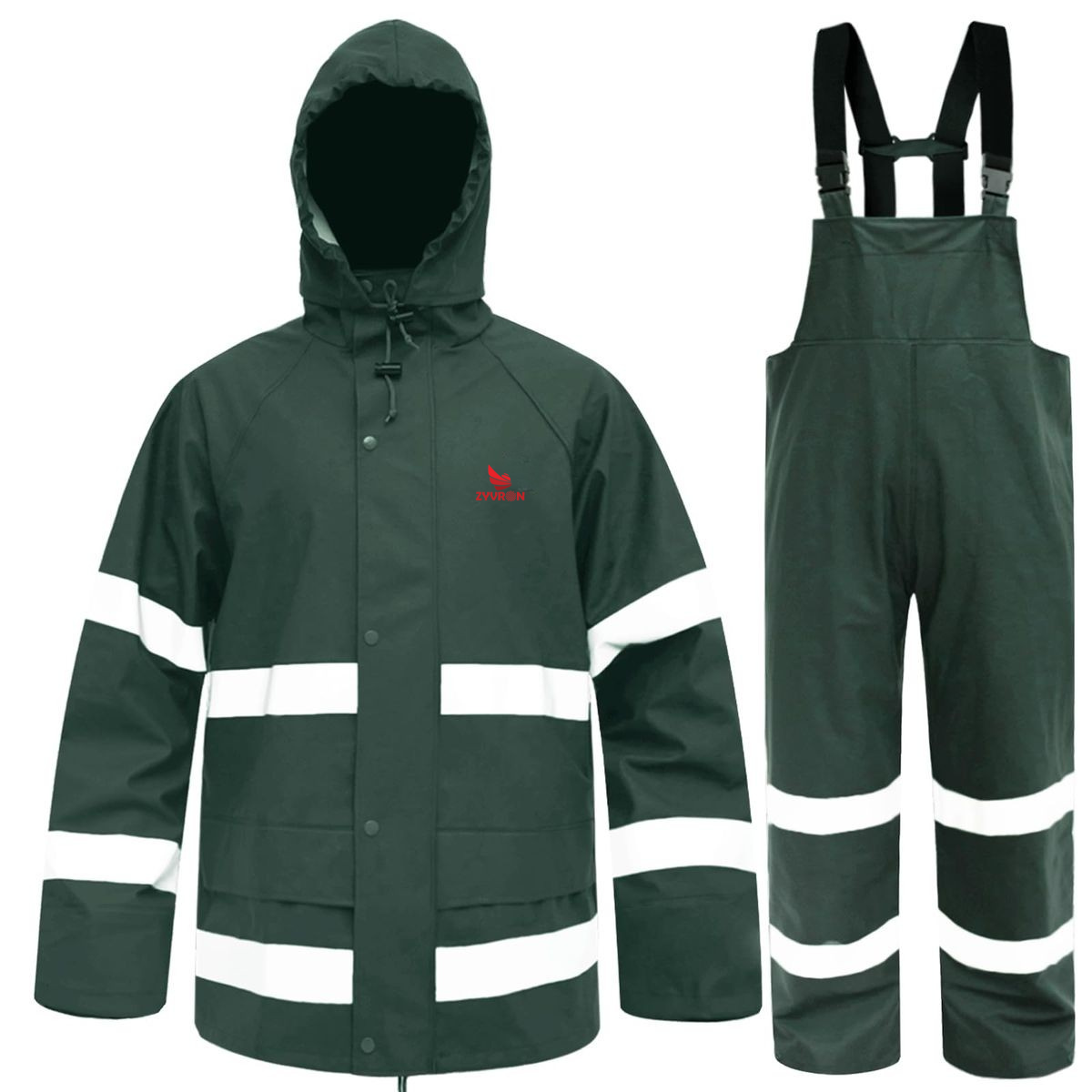 ZYVRON Heavy-Duty Waterproof Rain Suit for Men & Women