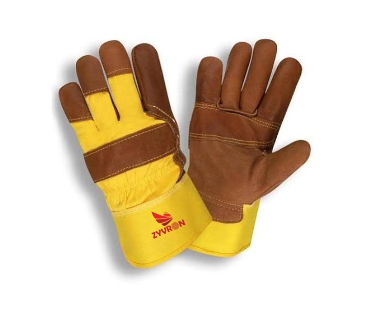 Heavy-Duty Cow Split Leather Working Gloves