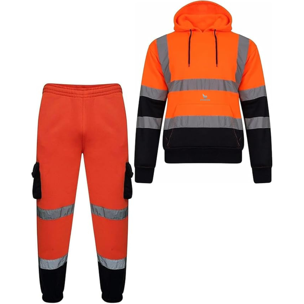 Zyvron Hi-Vis Combat Jogging Bottoms – Premium Workwear Tracksuit Edition