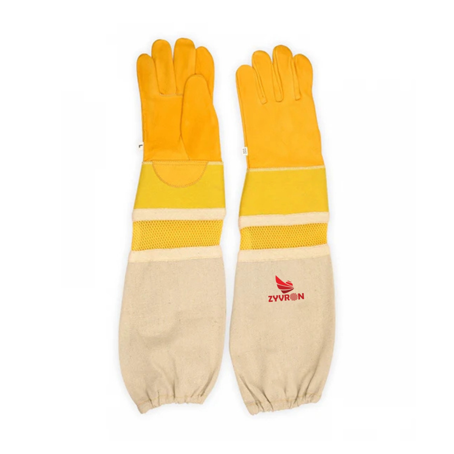 Zyvron Buffalo Leather Ventilated Beekeeping Gloves