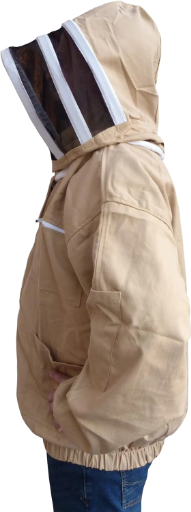 Zyvron Olive Cotton Beekeeping Jacket – Professional Protective Gear with Fencing Veil