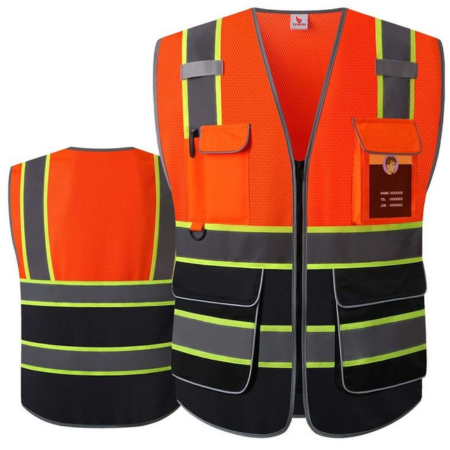 Zyvron Premium High-Visibility Double Tone Safety Vest