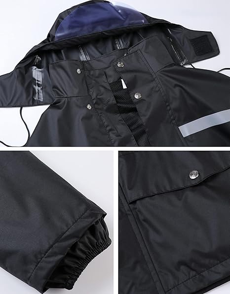 ZYVRON Premium Reflective Waterproof Rain Suit 