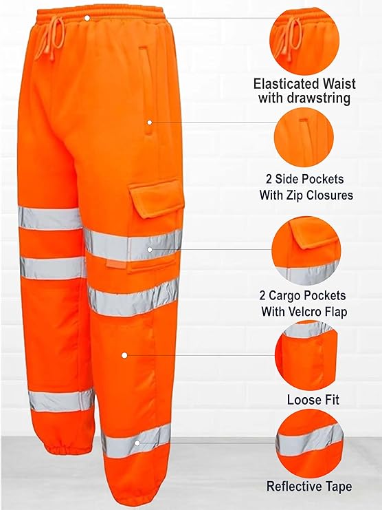Zyvron Premium Hi-Vis Workwear Jogging Bottoms/Pants