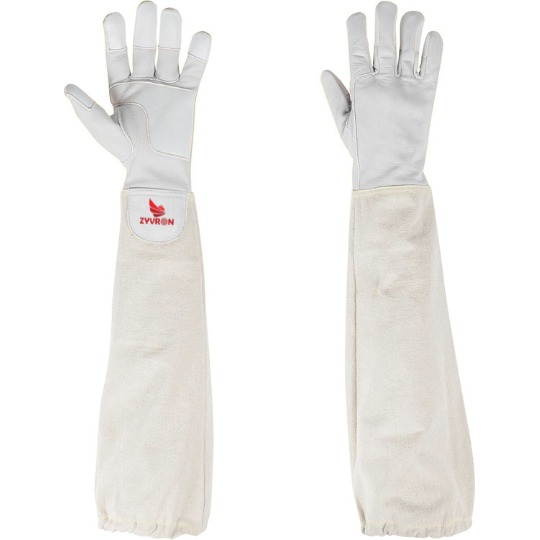 Premium Goatskin Beekeeper Gloves with Extended Sleeves