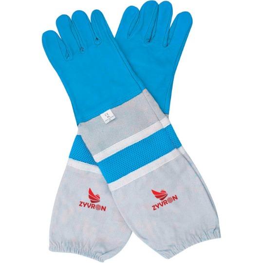 Premium Goatskin & Cotton Beekeeping Gloves – Ventilated Protective Leather Gloves