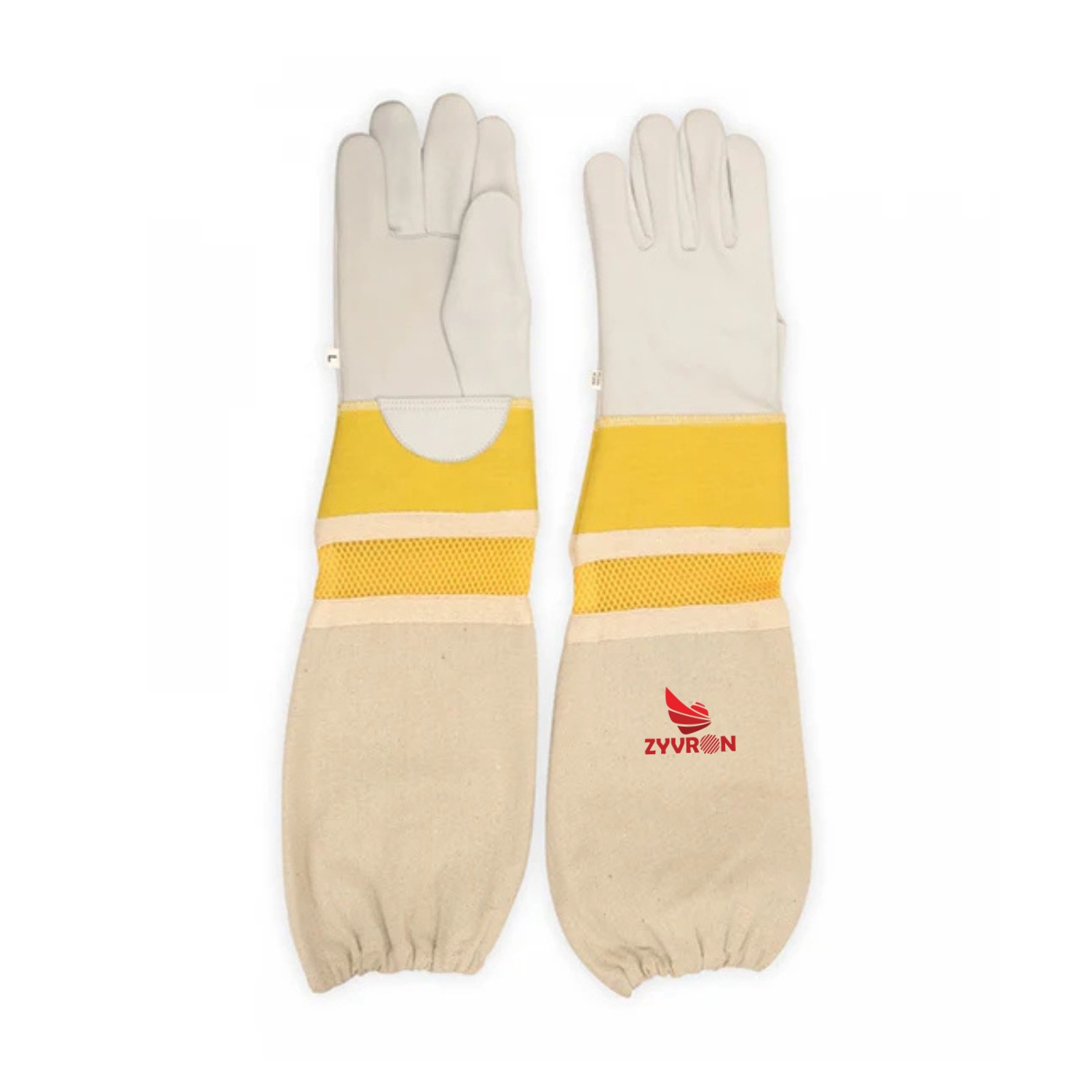 Zyvron Buffalo Leather Ventilated Beekeeping Gloves