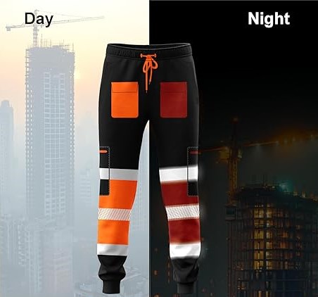 Zyvron Hi-Vis Safety Work Trousers / Reflective Jogger Pants