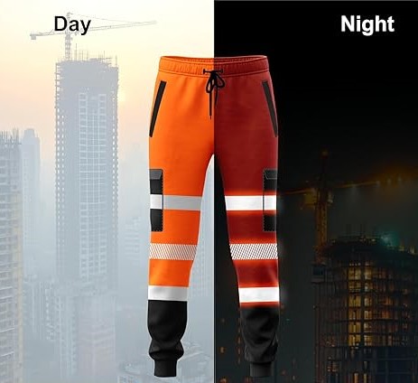 Zyvron Hi-Vis Safety Work Trousers / Reflective Jogger Pants