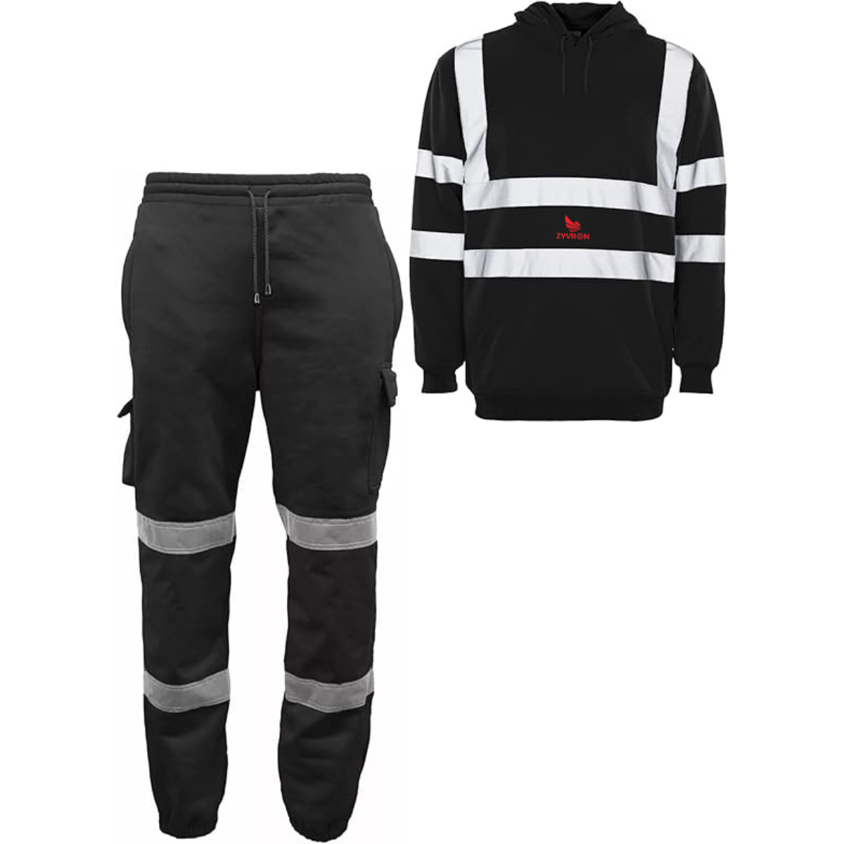 Zyvron Hi-Vis Combat Jogging Bottoms – Premium Workwear Tracksuit Edition