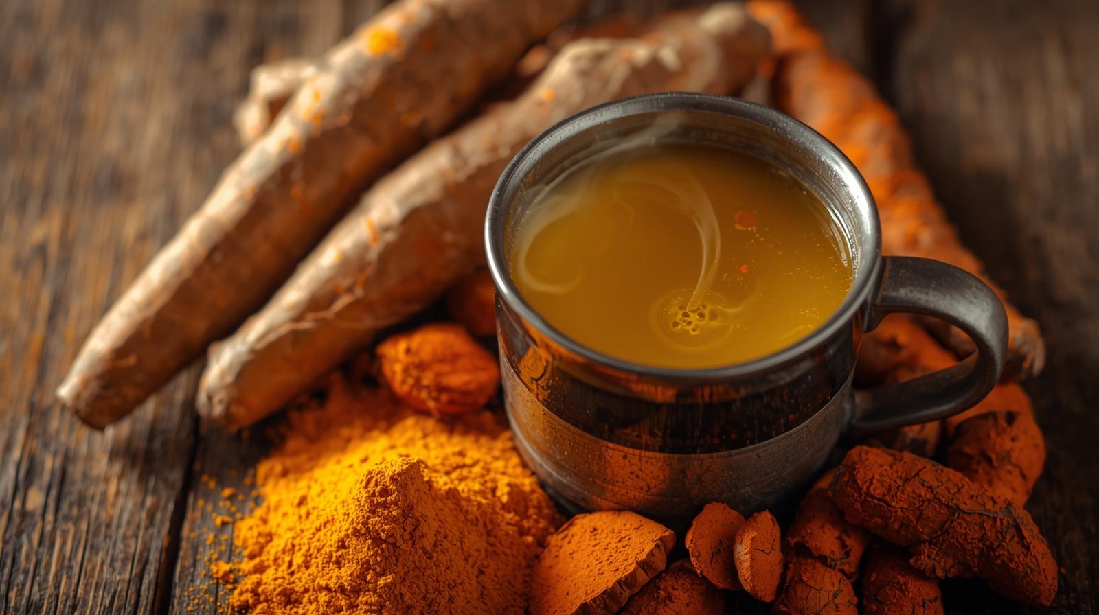 Organic Turmeric Roots and Powder