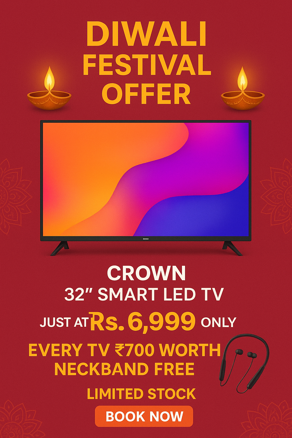 32" Crown Smart Led Tv