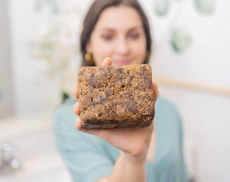 100% Natural Vegan Raw Baobab fruit Sop Black Soap from Africa