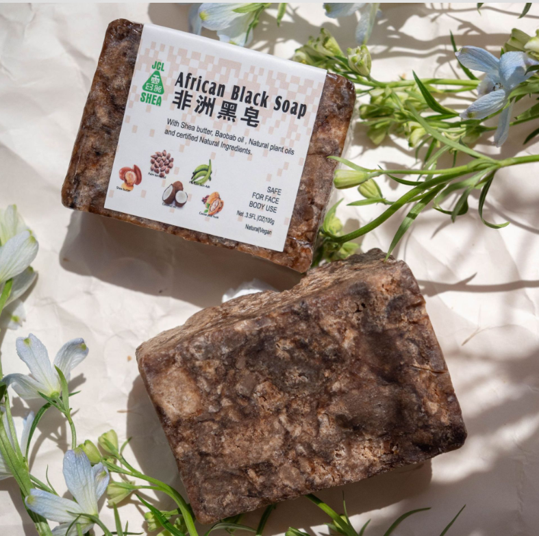 100% Natural Vegan Raw Baobab fruit Sop Black Soap from Africa