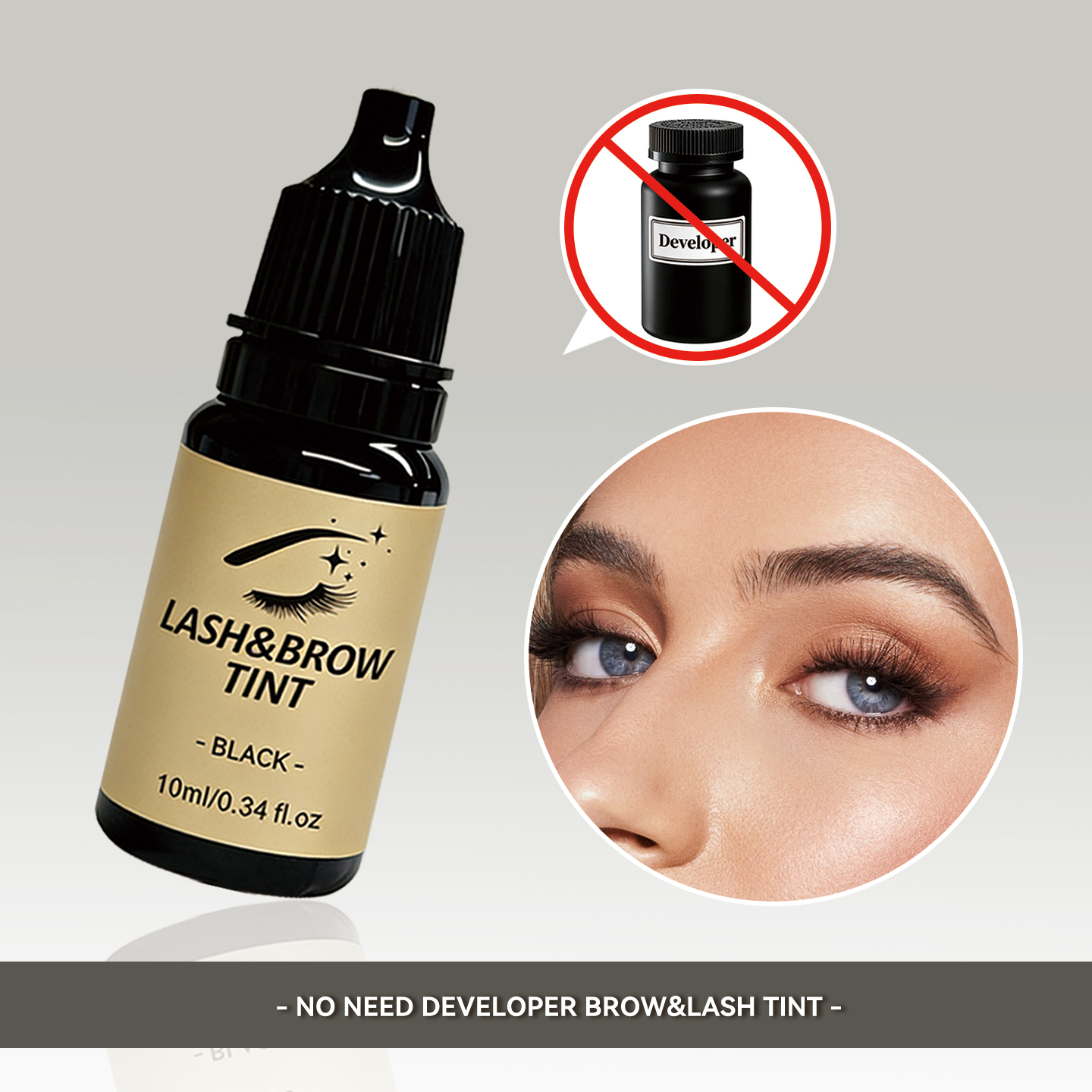Private Label Hybrid 5-7 Day No Developer Black Brown Root Touch Henna Eyebrow Eyelash  Para Cejas Dyes Tint Gel Cream Pigment Stain 