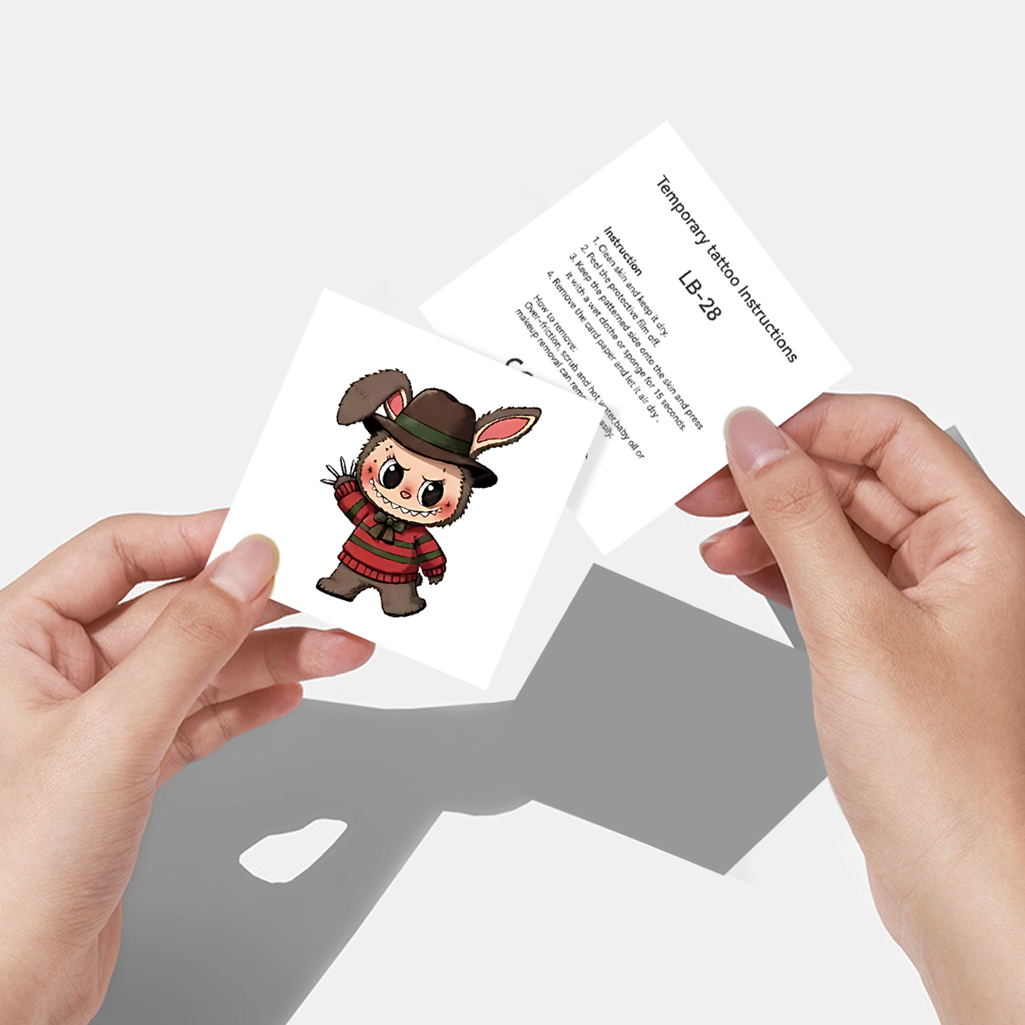 Customizable 2 Inch Labubu Kids Temporary Tattoo Sticker for Face Body for School Promotions Anniversary Party Events