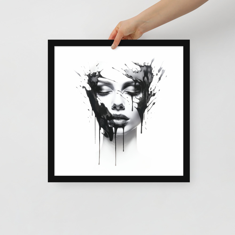 Abstract Face Art - Framed poster