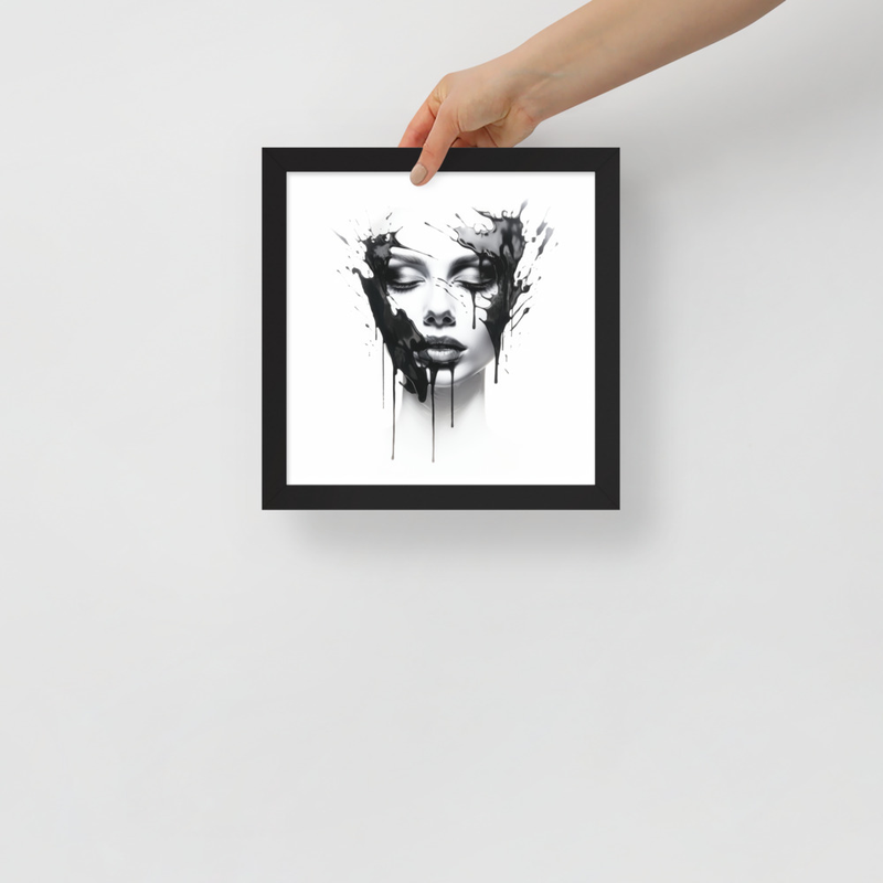 Abstract Face Art - Framed poster