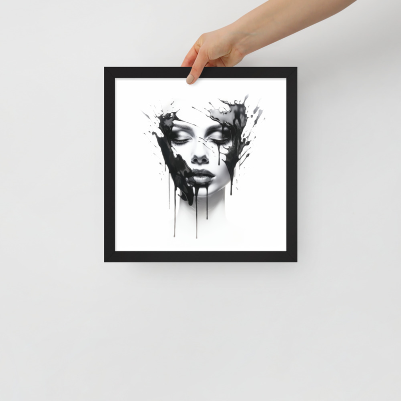 Abstract Face Art - Framed poster