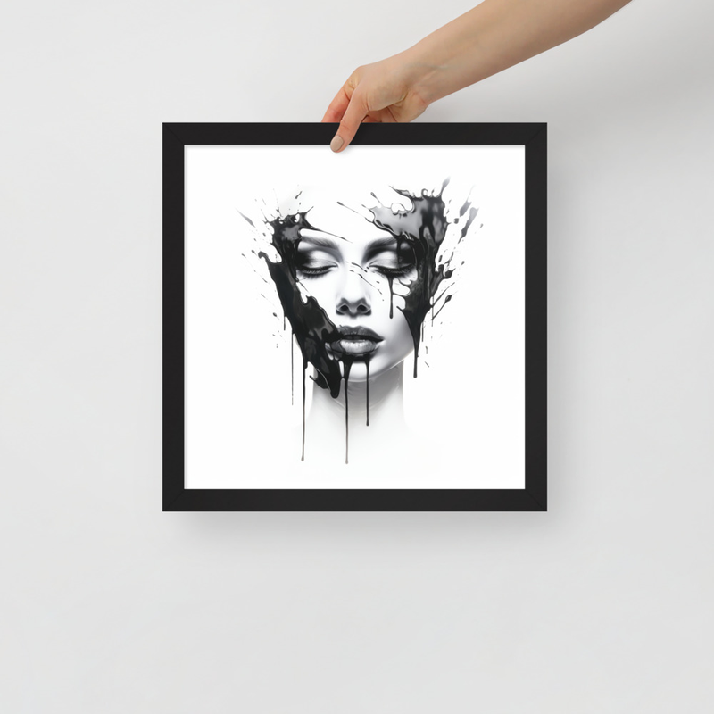 Abstract Face Art - Framed poster