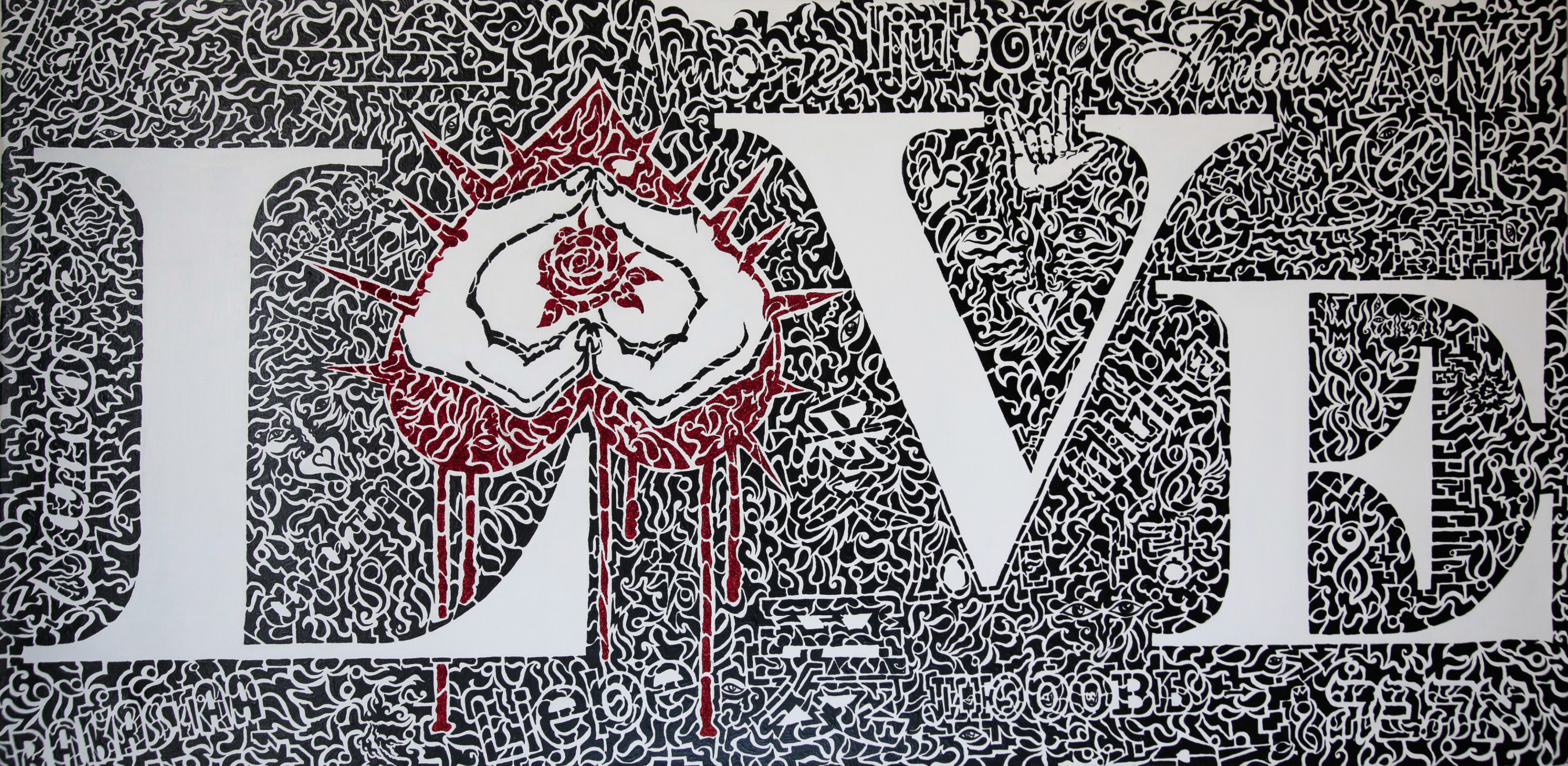 LOVE Graffiti Art Canvas