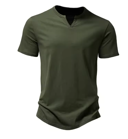 Men's Olive Green Casual T-Shirt