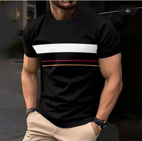 Men's Casual Stripe T-Shirt