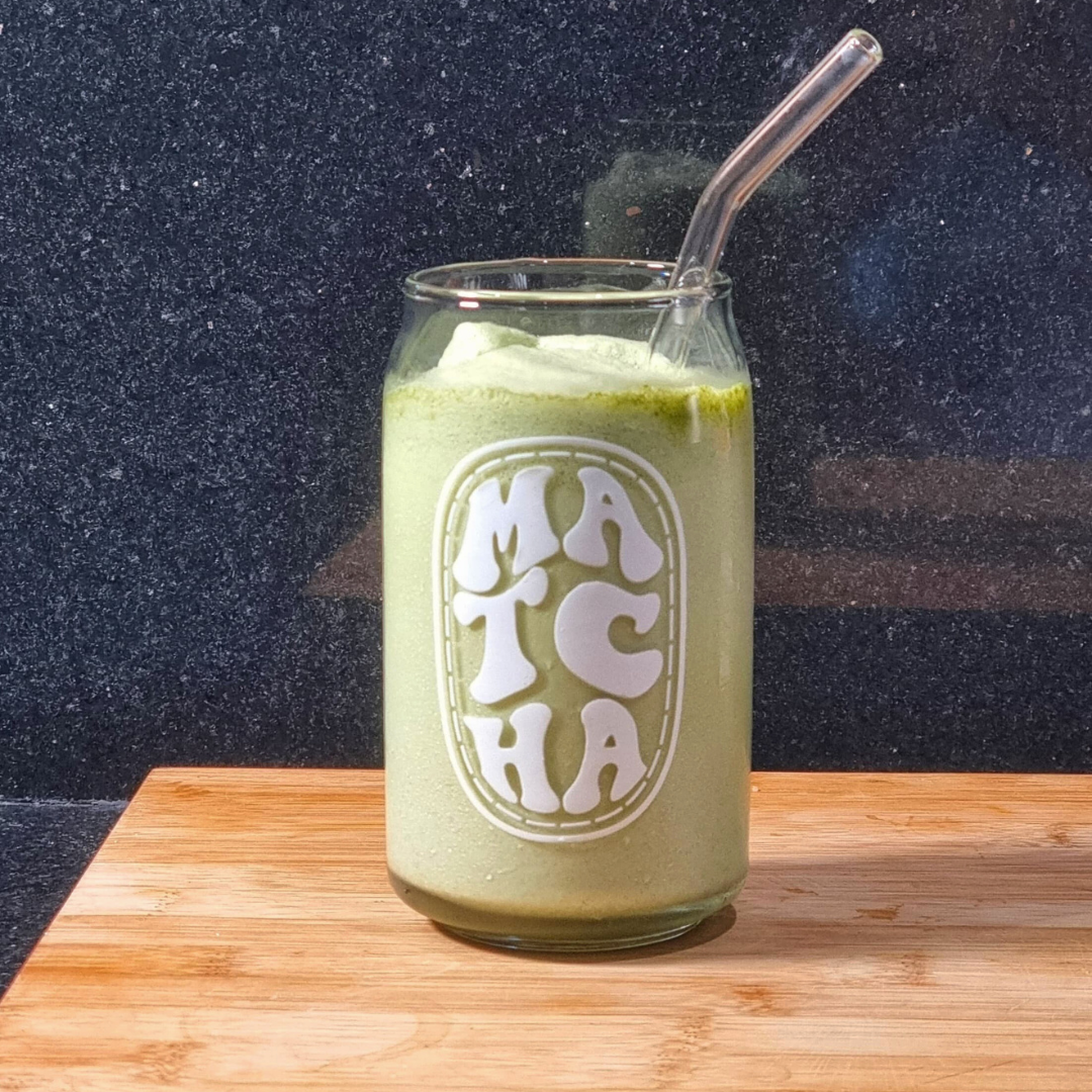 Cutie Cup Matcha 14 oz Glass Cup
