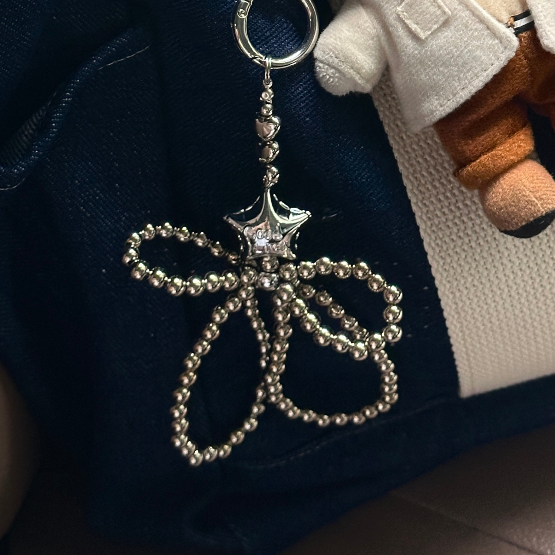 Silver Star Bow Charm