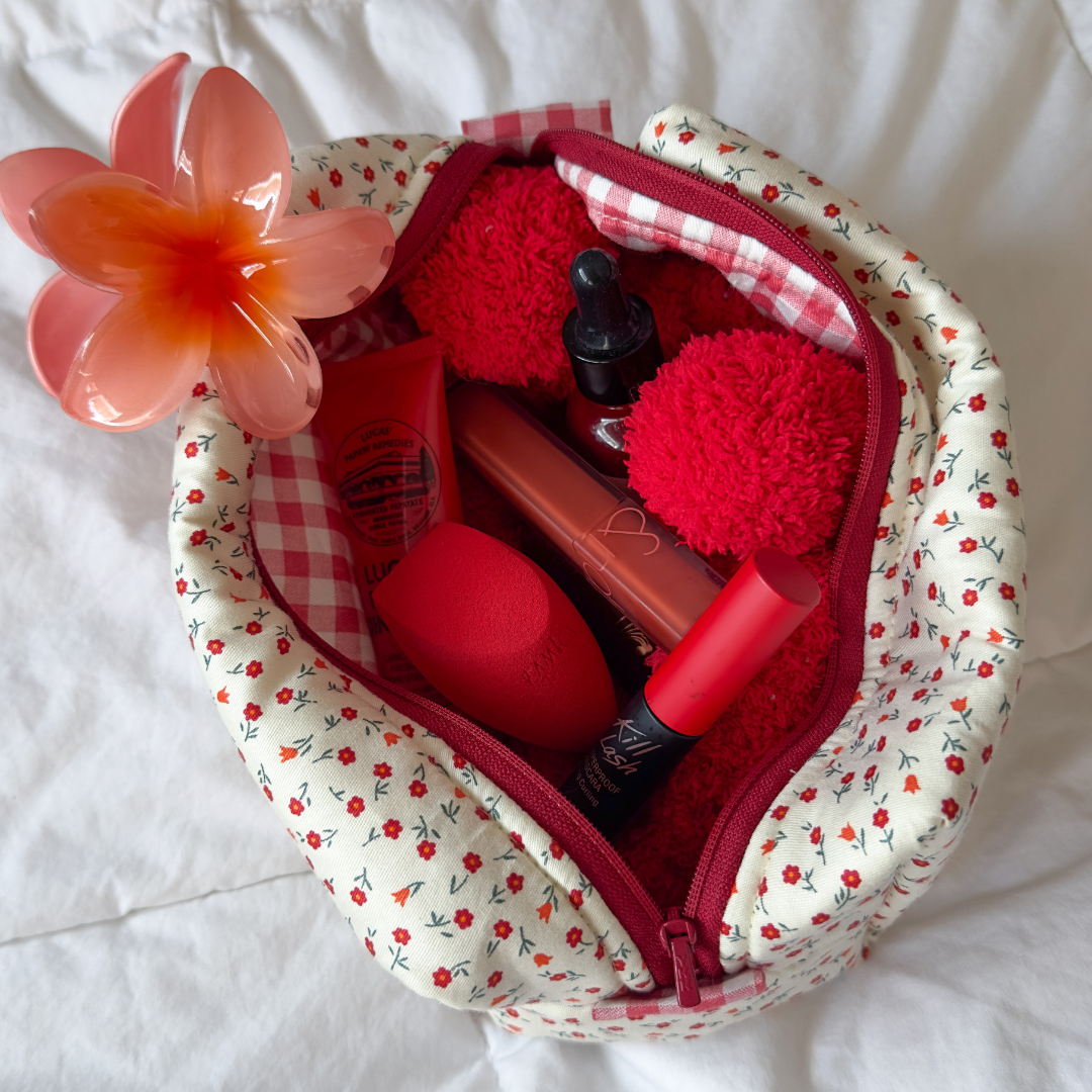 Hana Quilted Makeup Pouch