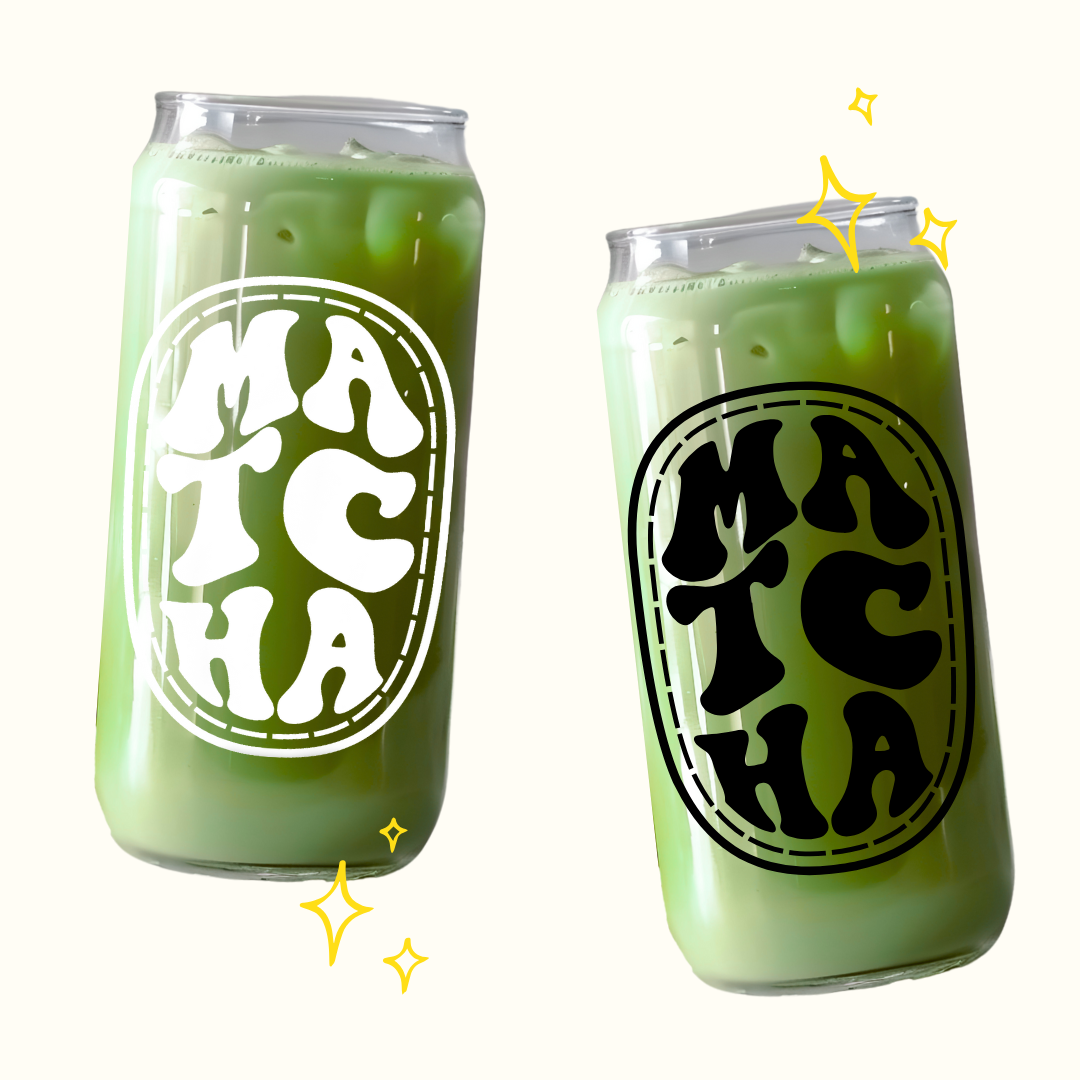 Cutie Cup Matcha 14 oz Glass Cup