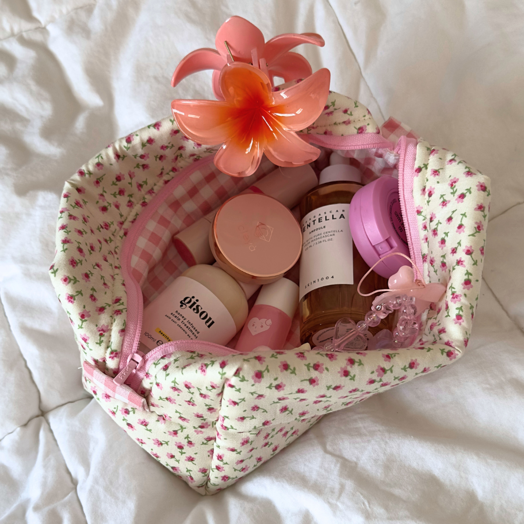 Hana Quilted Makeup Pouch