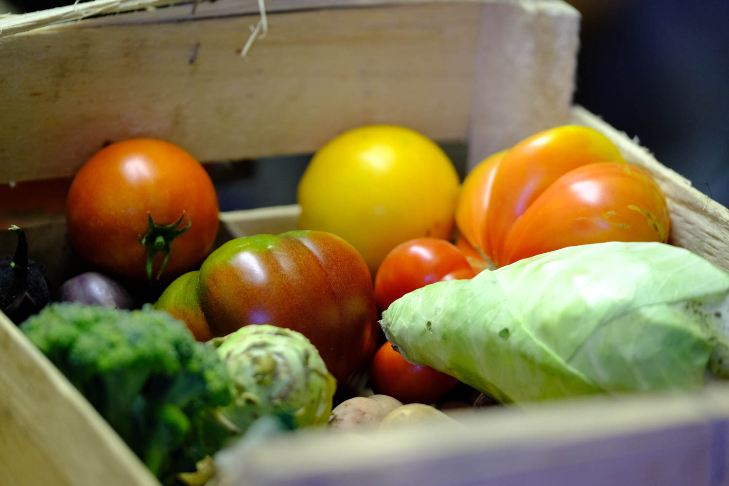 Panier de légumes frais
