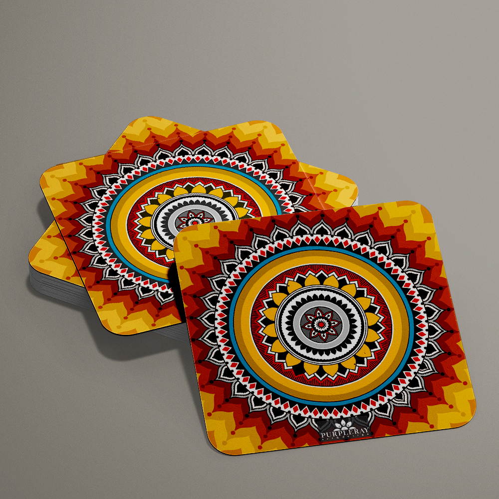 Coasters - Yellow Mandala