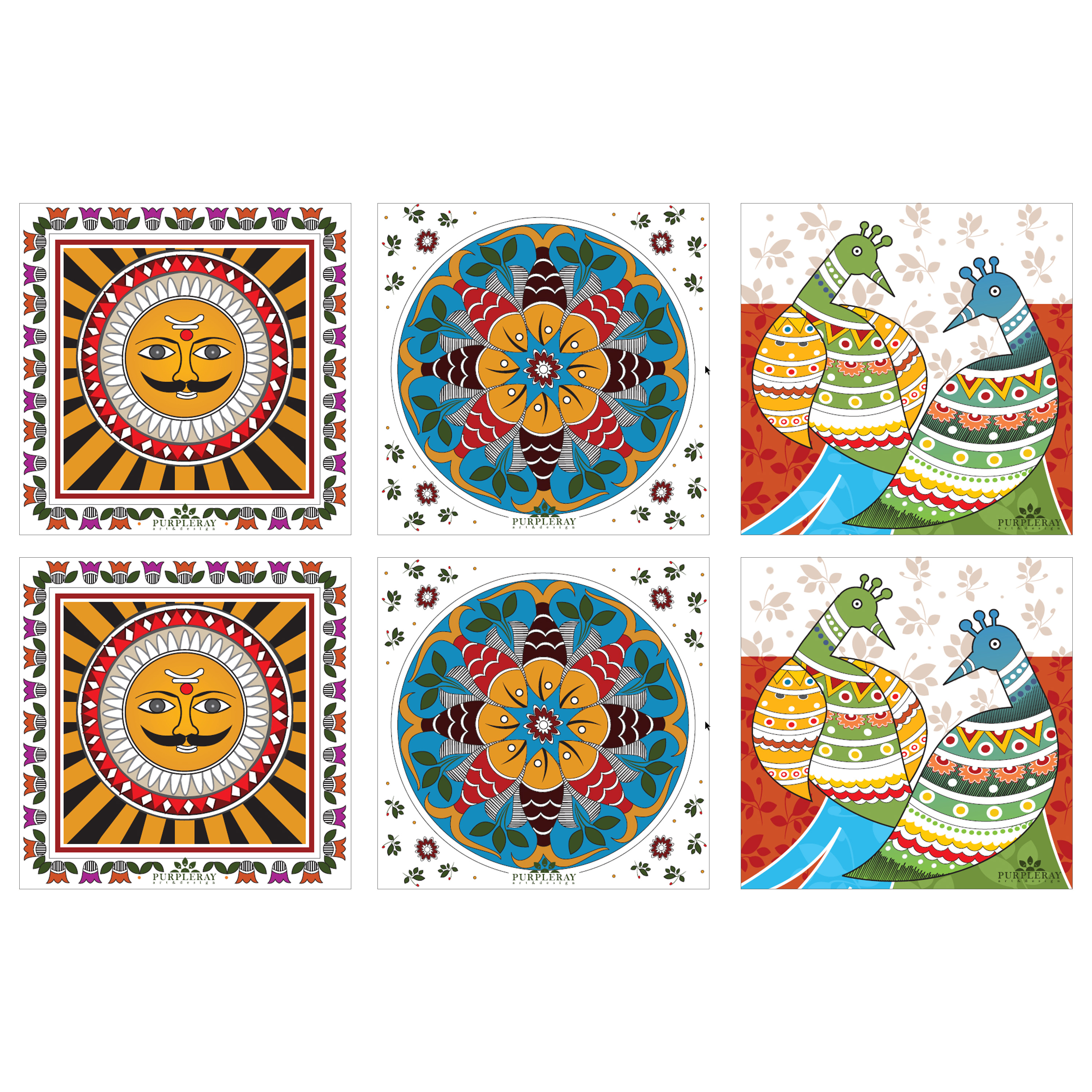 Coasters - Traditional Madhubani Art