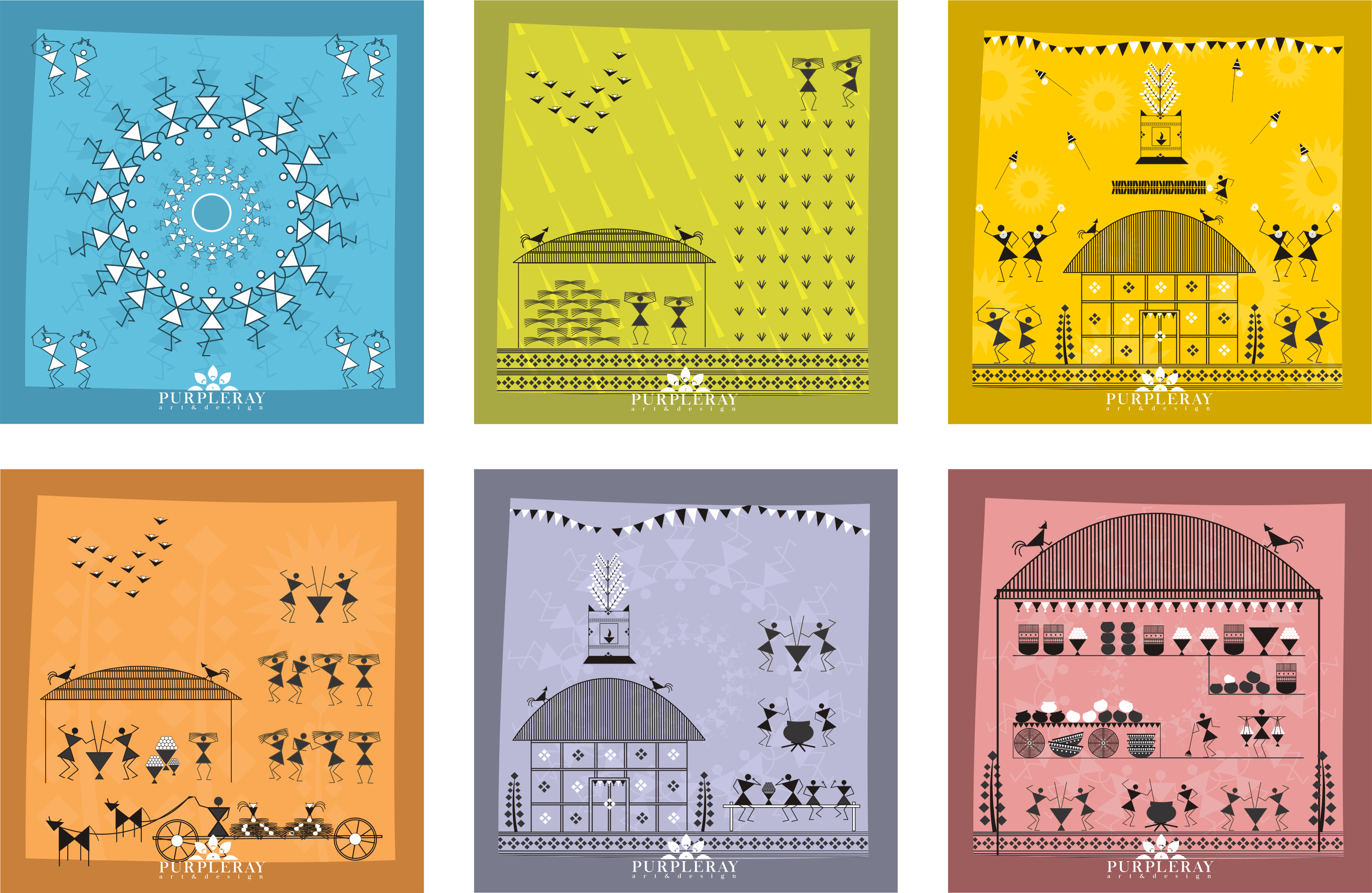 Coasters - Traditional Warli Art