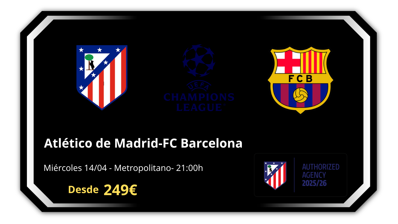 Entradas Atlético de Madrid vs FC Barcelona