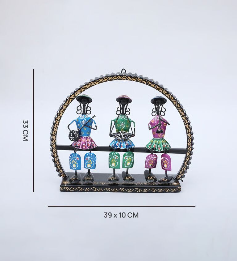 Lady Multicolour Iron Figurines