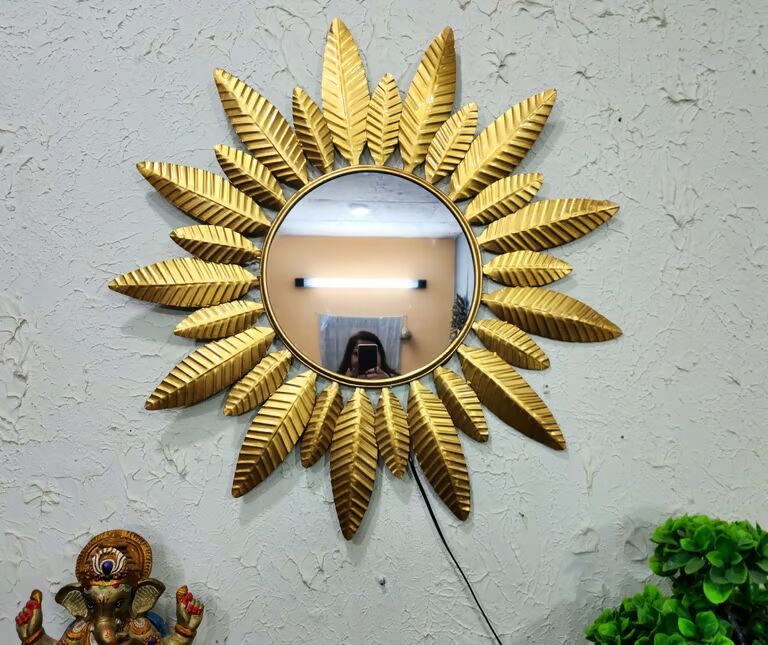 Decorative Multicolour Mirror golden