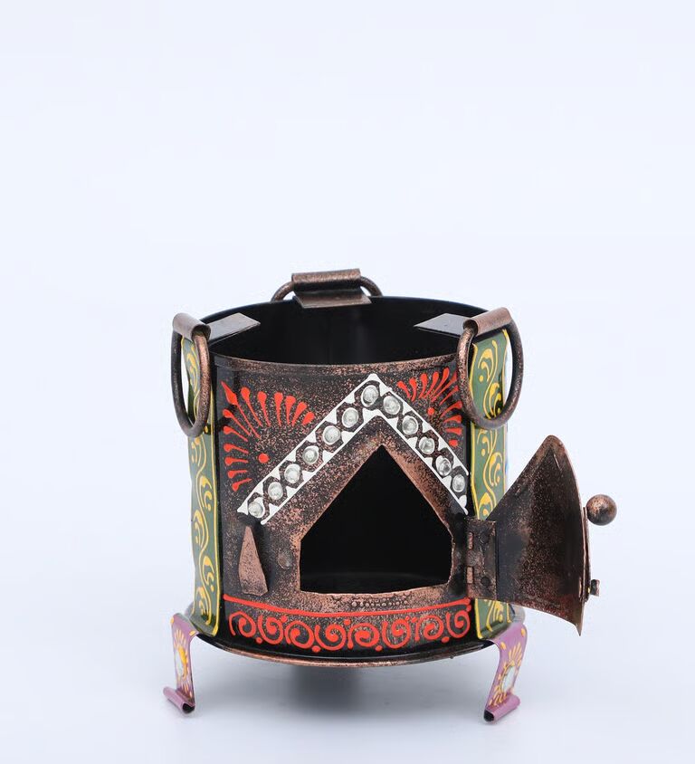 Sigdi Multicolour Metal Pen Stand