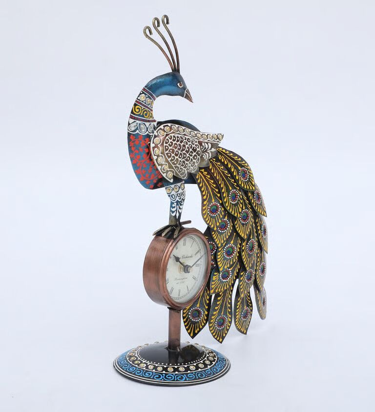 Decorative Peacock Clock