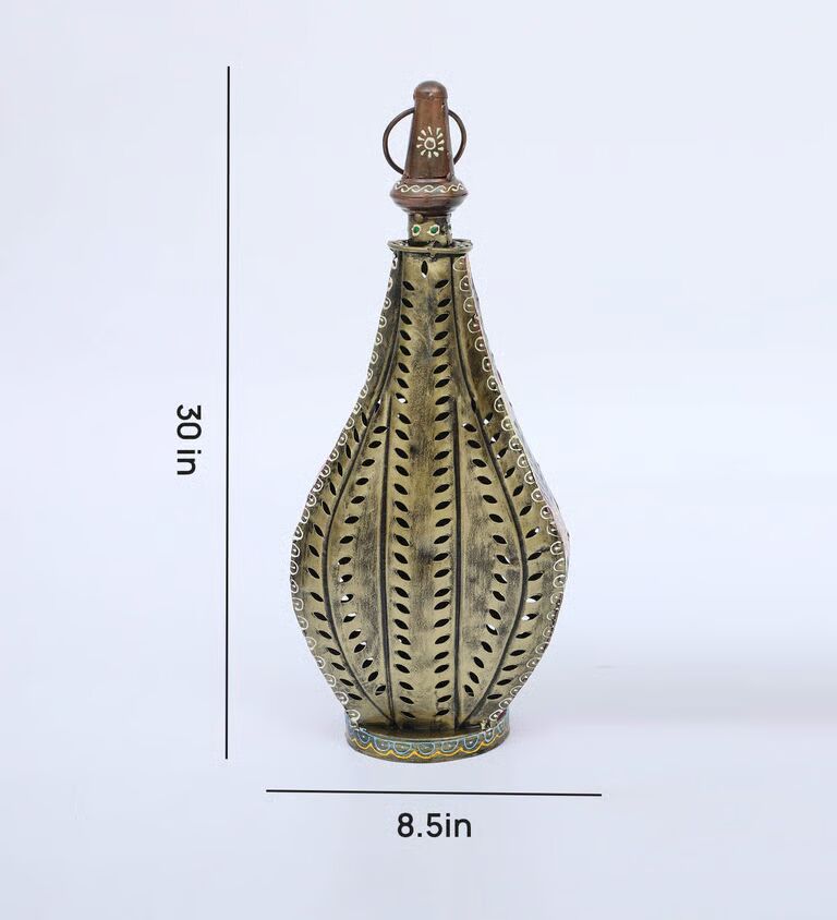 Decorative Laltin Set of 2 Multicolour Metal Hanging Tea Light Holder